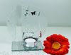 Teelichthalter mit Vase " Butterfly" Rund